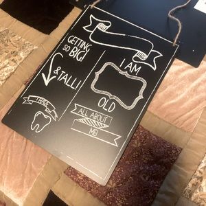 Children’s about me chalkboard sign